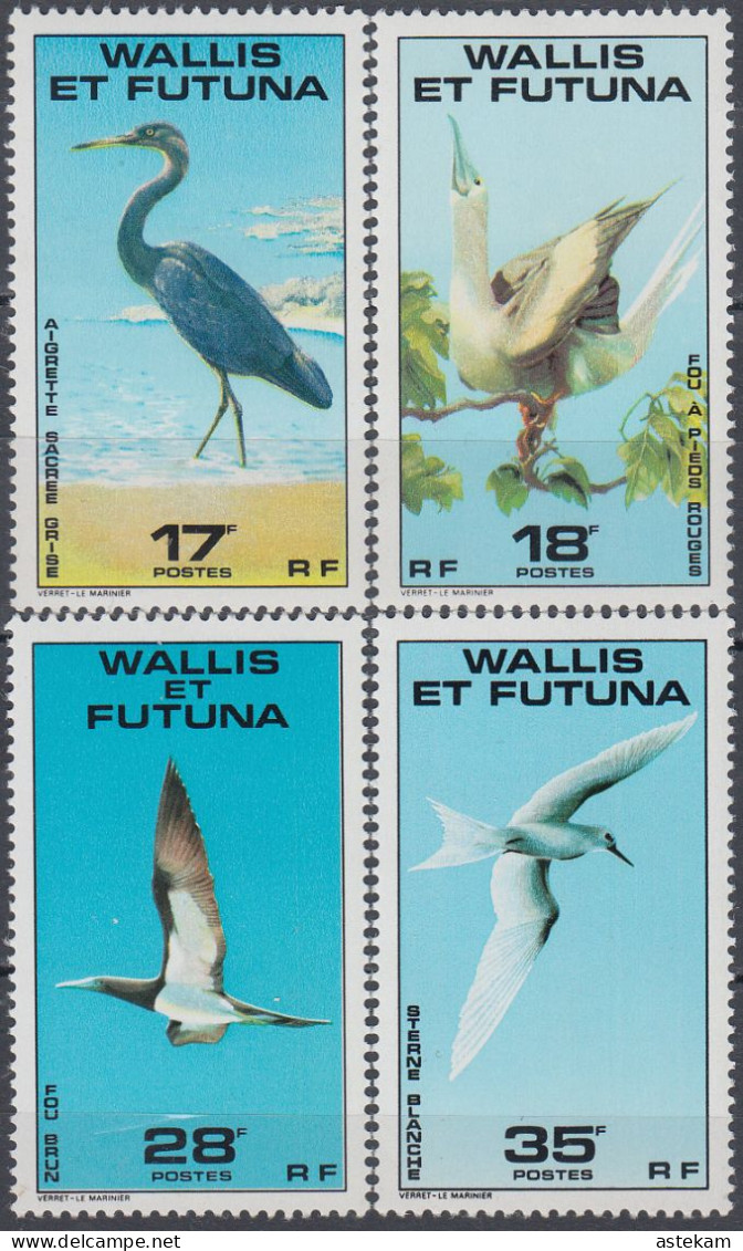WALLIS Et FUTUNA 1978, FAUNA, BIRDS, COMPLETE MNH SERIES With GOOD QUALITY, *** - Unused Stamps