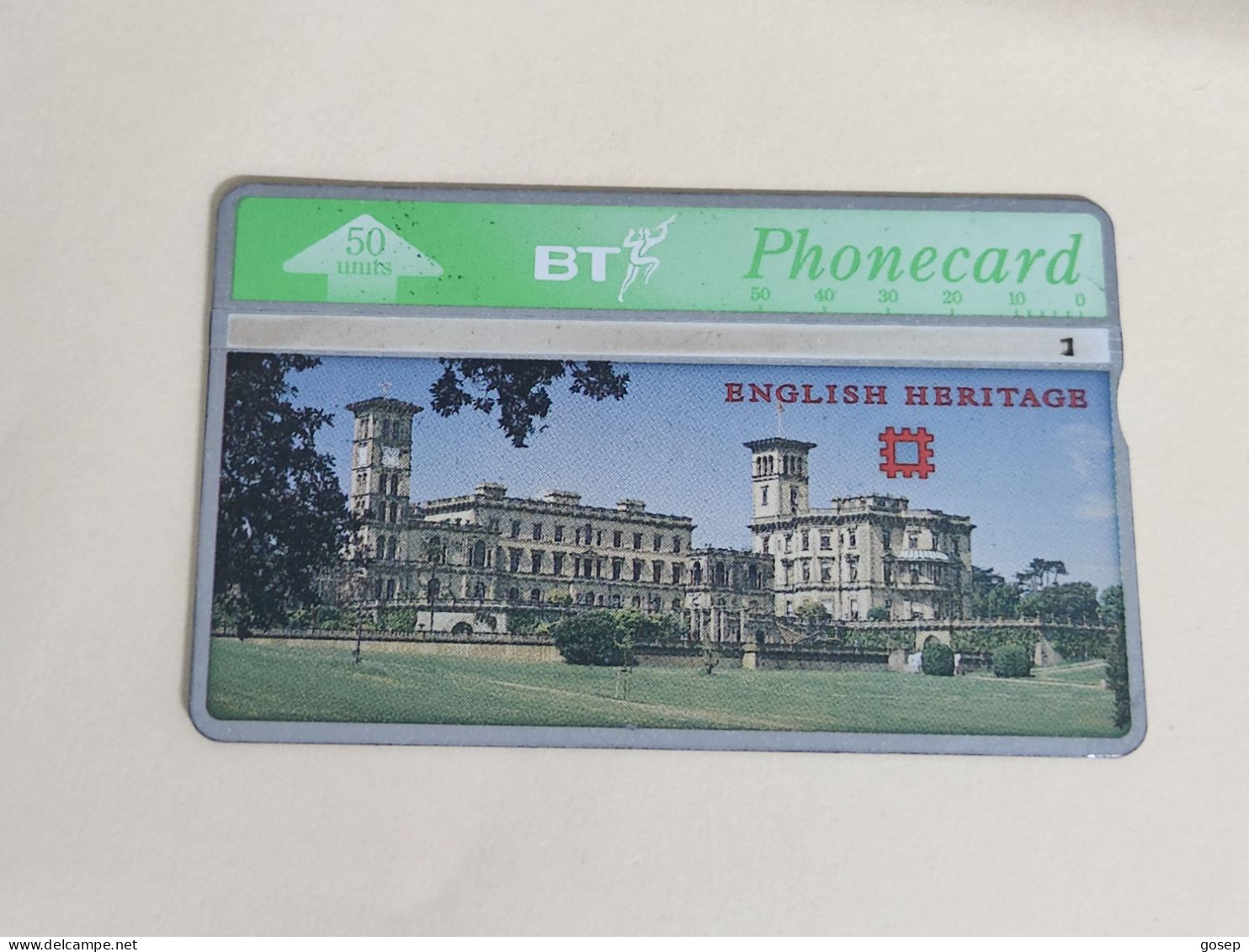 United Kingdom-(BTA109)-HERITAGE-osborne House-(185)(50units)(528D42248)price Cataloge3.00£-used+1card Prepiad Free - BT Advertising Issues