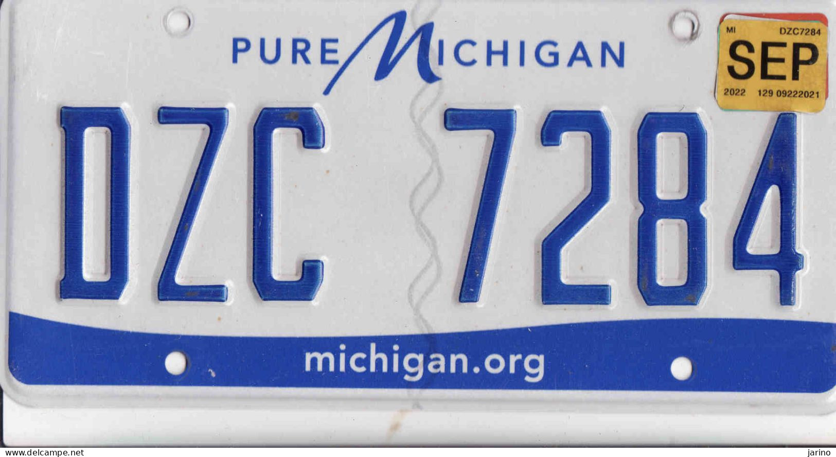 Plaque D' Immatriculation USA - State Michigan, USA License Plate - State Michigan, 30,5 X 15cm, Fine Condition - Number Plates