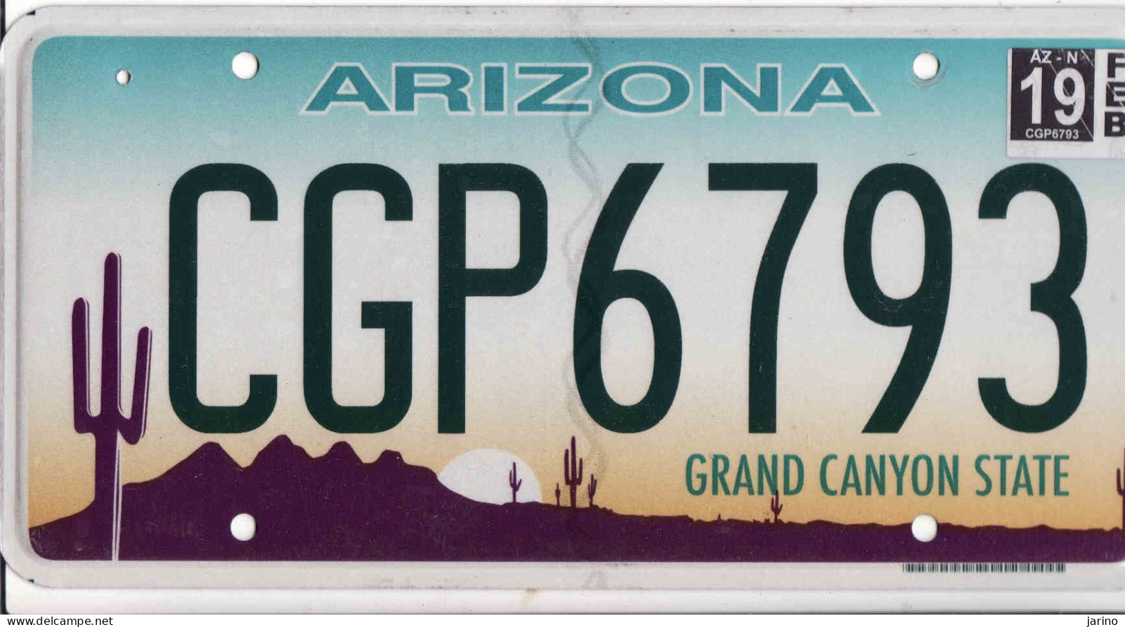 Plaque D' Immatriculation USA - State Arizona, USA License Plate - State Arizona, 30,5 X 15cm, Fine Condition - Placas De Matriculación