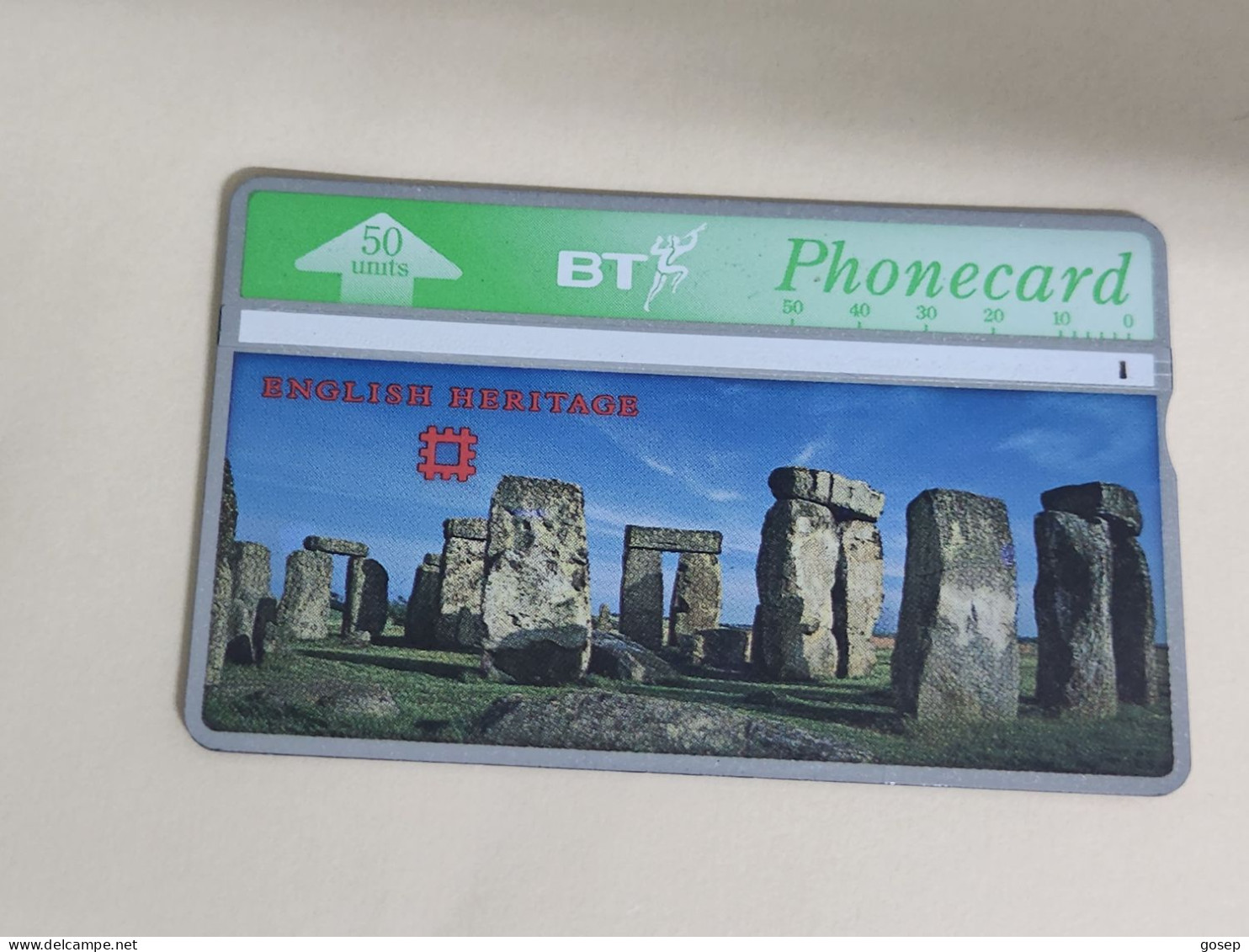 United Kingdom-(BTA110)-HERITAGE-stonehenge-(186)(50units)(527K12171)price Cataloge3.00£-used+1card Prepiad Free - BT Publicitaire Uitgaven