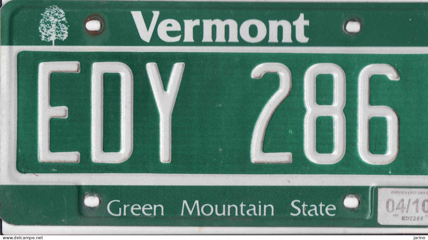 Plaque D' Immatriculation USA - State Vermont, USA License Plate - State Vermont, 30,5 X 15cm, Fine Condition - Number Plates