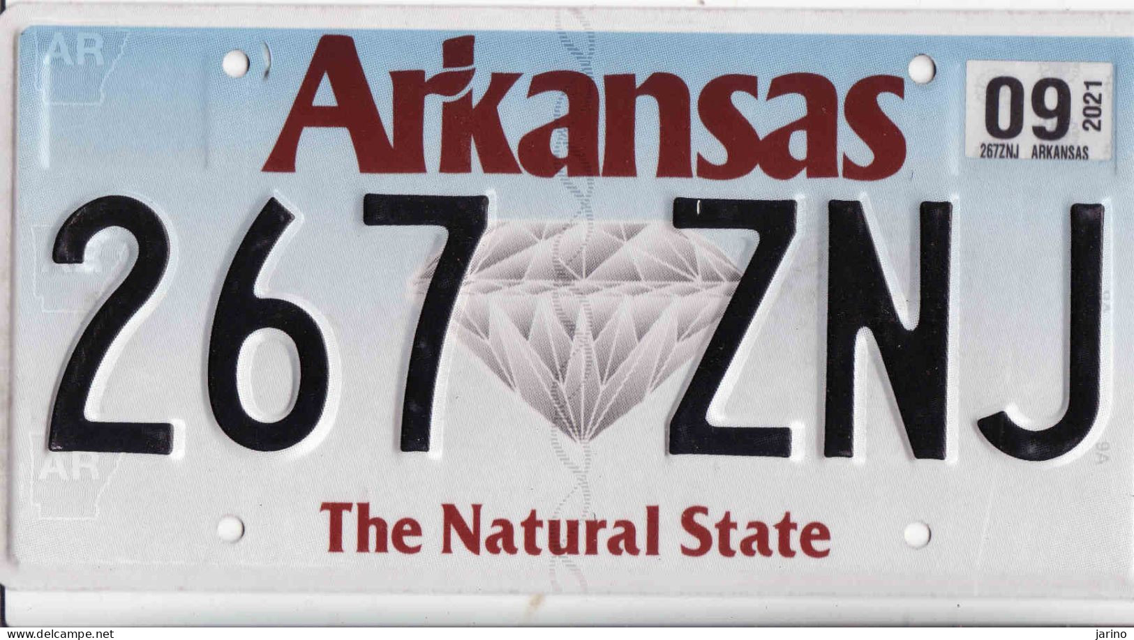 Plaque D' Immatriculation USA - State Arkansas, USA License Plate - State Arkansas, 30,5 X 15cm, Fine Condition - Kennzeichen & Nummernschilder