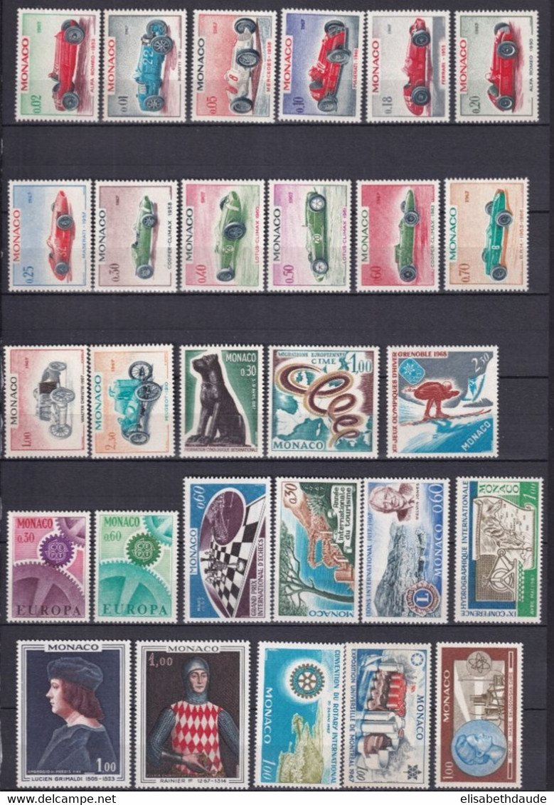 PROMOTION MONACO - 1967 - ANNEE COMPLETE AVEC POSTE AERIENNE ! ** MNH - COTE = 39.8 EUR. - 29 TIMBRES - Full Years