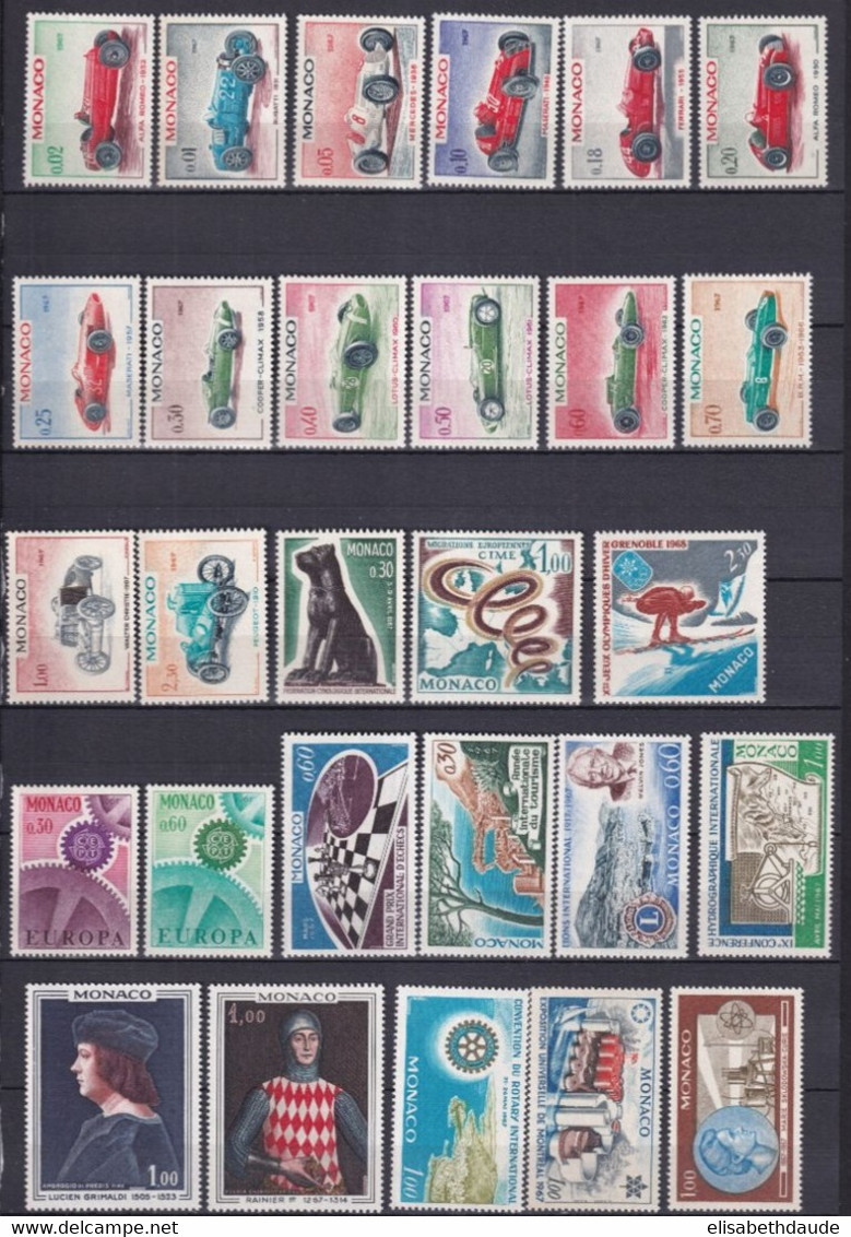 PROMOTION MONACO - 1967 - ANNEE COMPLETE AVEC POSTE AERIENNE ! ** MNH - COTE = 39.8 EUR. - 29 TIMBRES - Komplette Jahrgänge