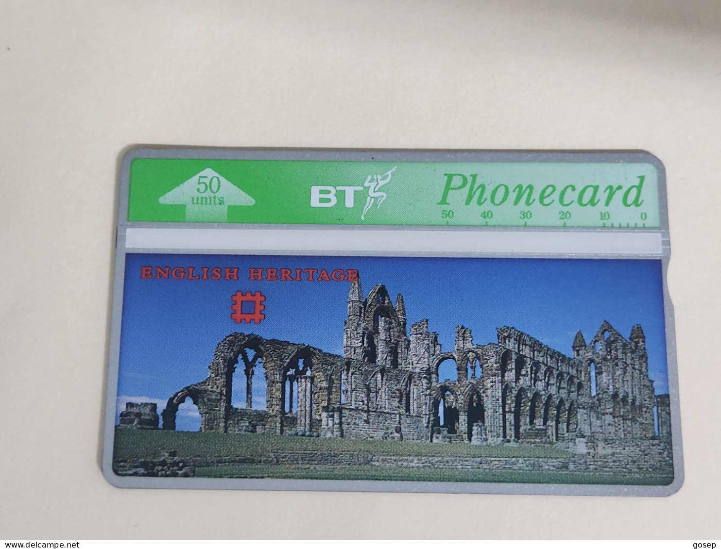 United Kingdom-(BTA112)-HERITAGE-Whitby Abbey-(194)(50units)(508E90390)price Cataloge8.00£-mint+1card Prepiad Free - BT Emissions Publicitaires