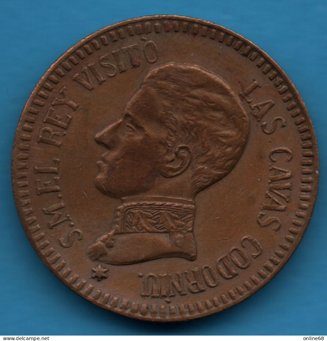 ESPANA MEDALLA EL REY VISITO LAS CAVAS CORDONIU 1904 ALFONSO XIII TOKEN - Monarchia/ Nobiltà