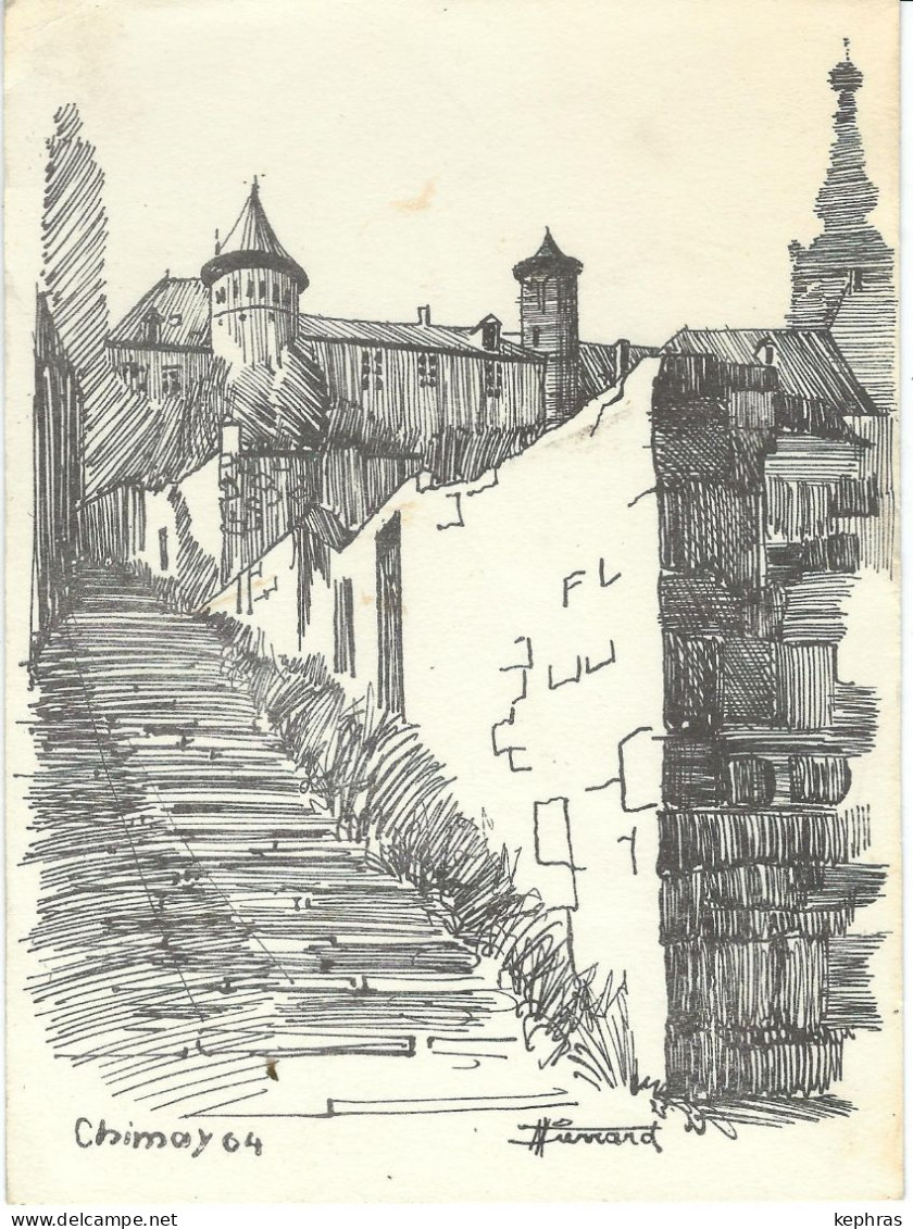 CHIMAY : RARE Illustration De PIERRARD - 1964 - Les Escaliers De La Fontaine - Chimay