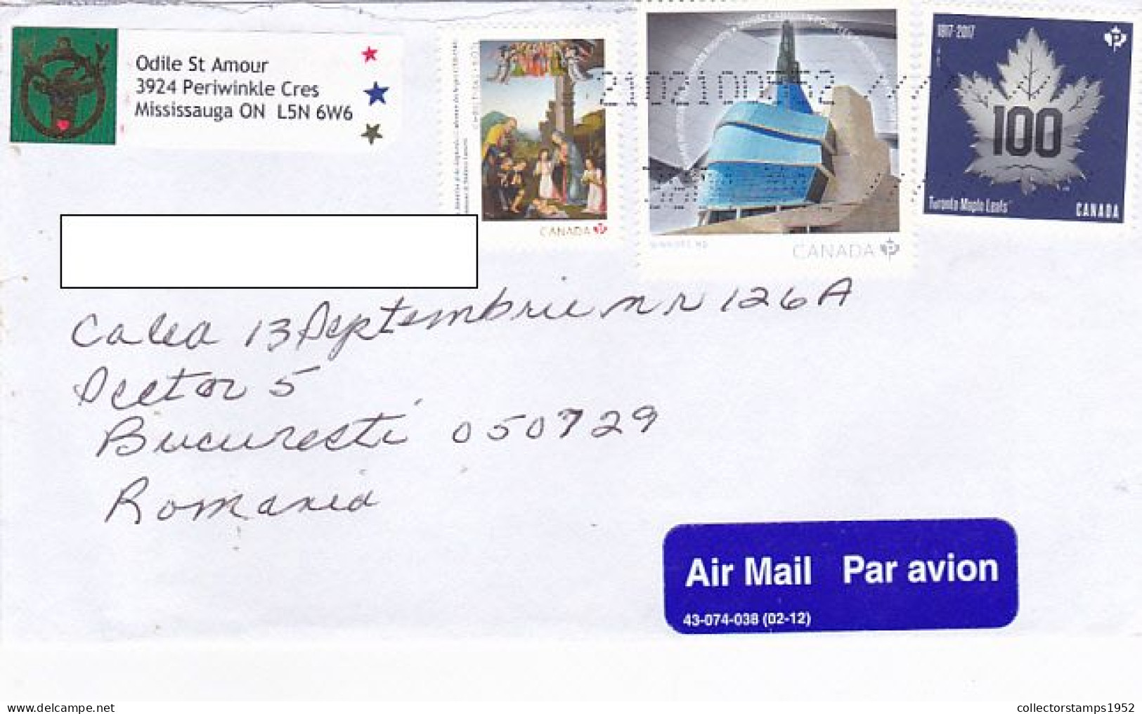 CHRISTMAS, HUMAN RIGHTS MUSEUM, MAPLE LEAF, FINE STAMPS ON COVER, 2021, CANADA - Lettres & Documents