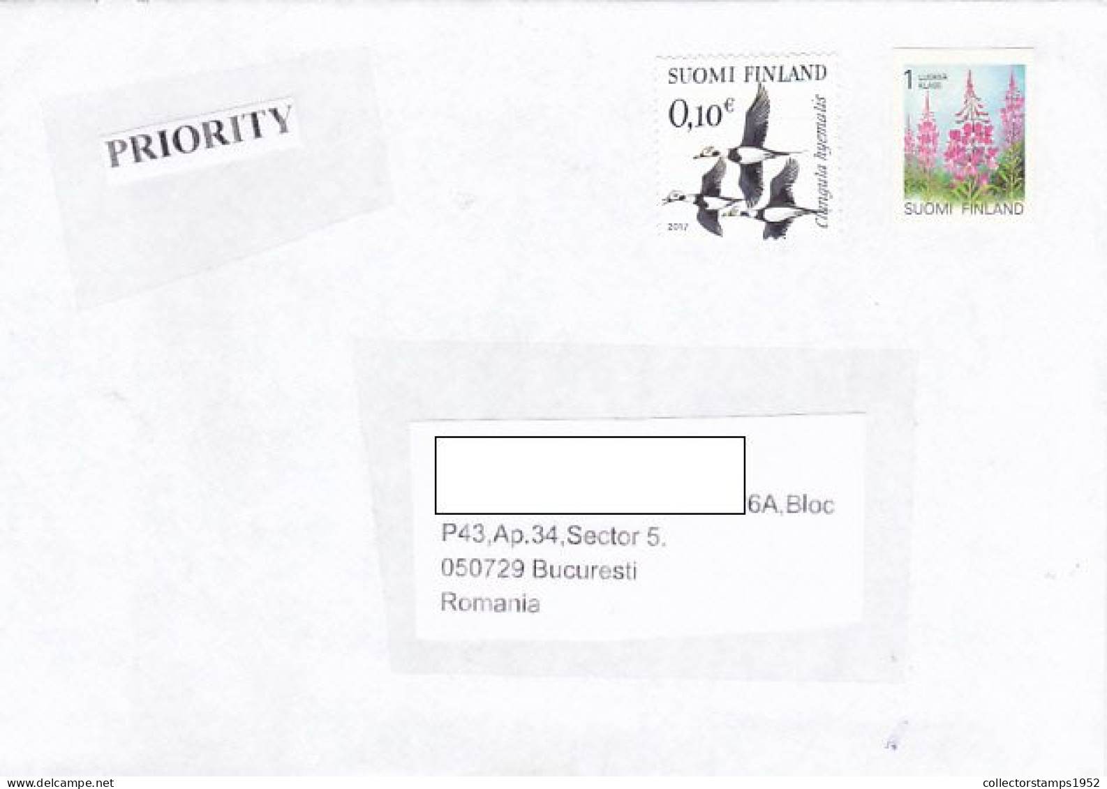 BIRDS, FLOWERS FINE STAMPS ON COVER, 2022, FINLAND - Briefe U. Dokumente