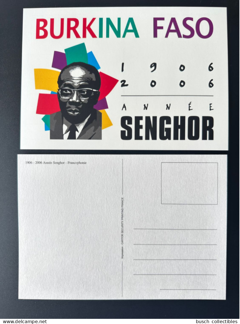 Burkina Faso 2006 Mi. 1887 - 1889 Carte Maximum / Postcard Leopold Sedar Senghor Président 1906 Senegal Année - Burkina Faso (1984-...)
