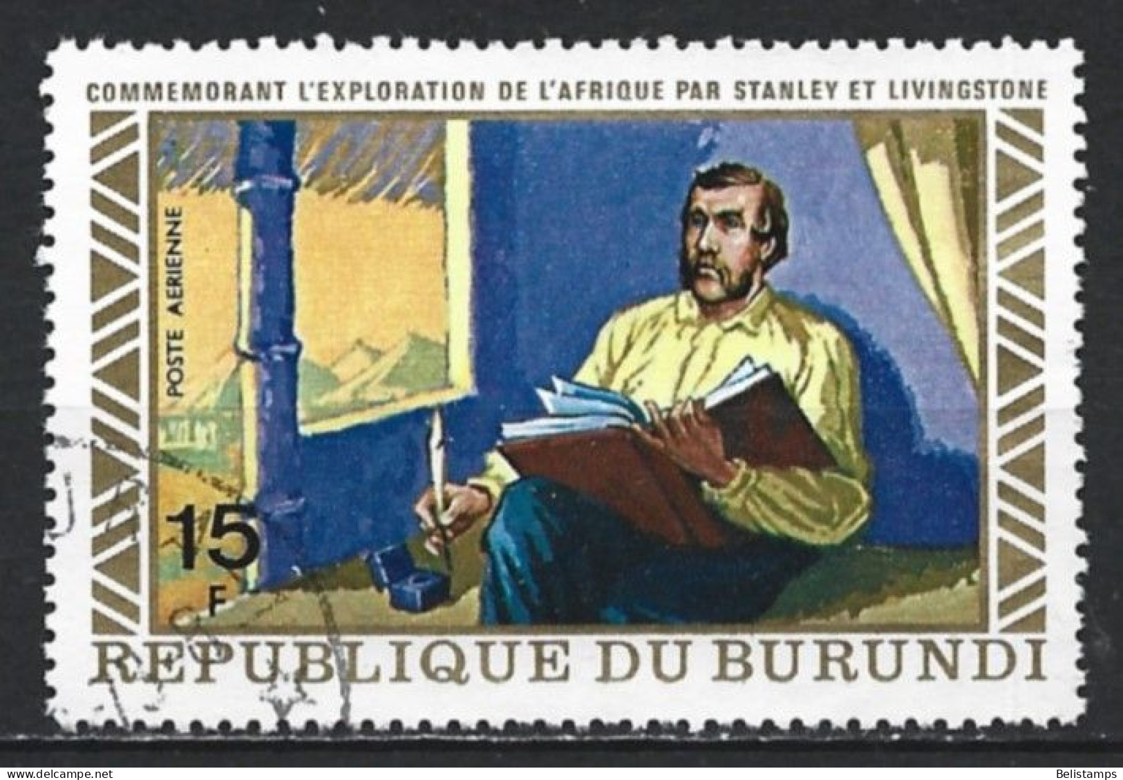 Burundi 1973. Scott #C175 (U) Livingstone Writing His Diary - Gebruikt