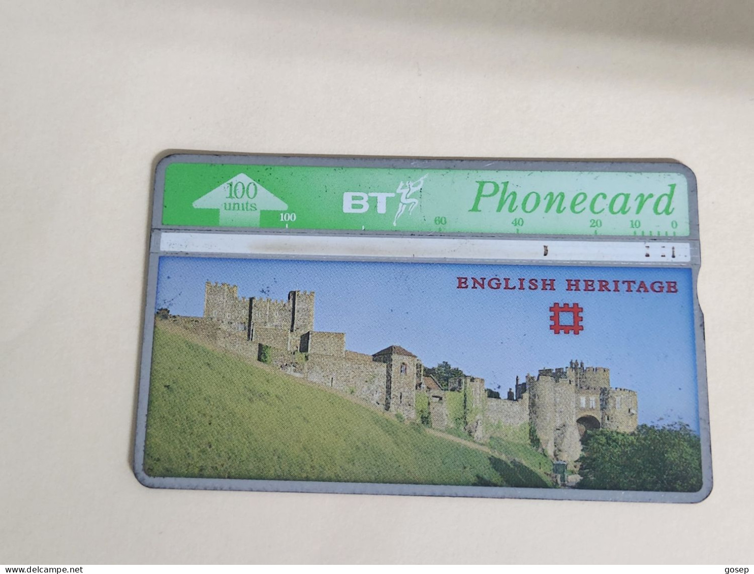 United Kingdom-(BTA116)HERITAGE-Dover Castle-(201)(100units)(527H72859)price Cataloge3.00£-used+1card Prepiad Free - BT Emissions Publicitaires