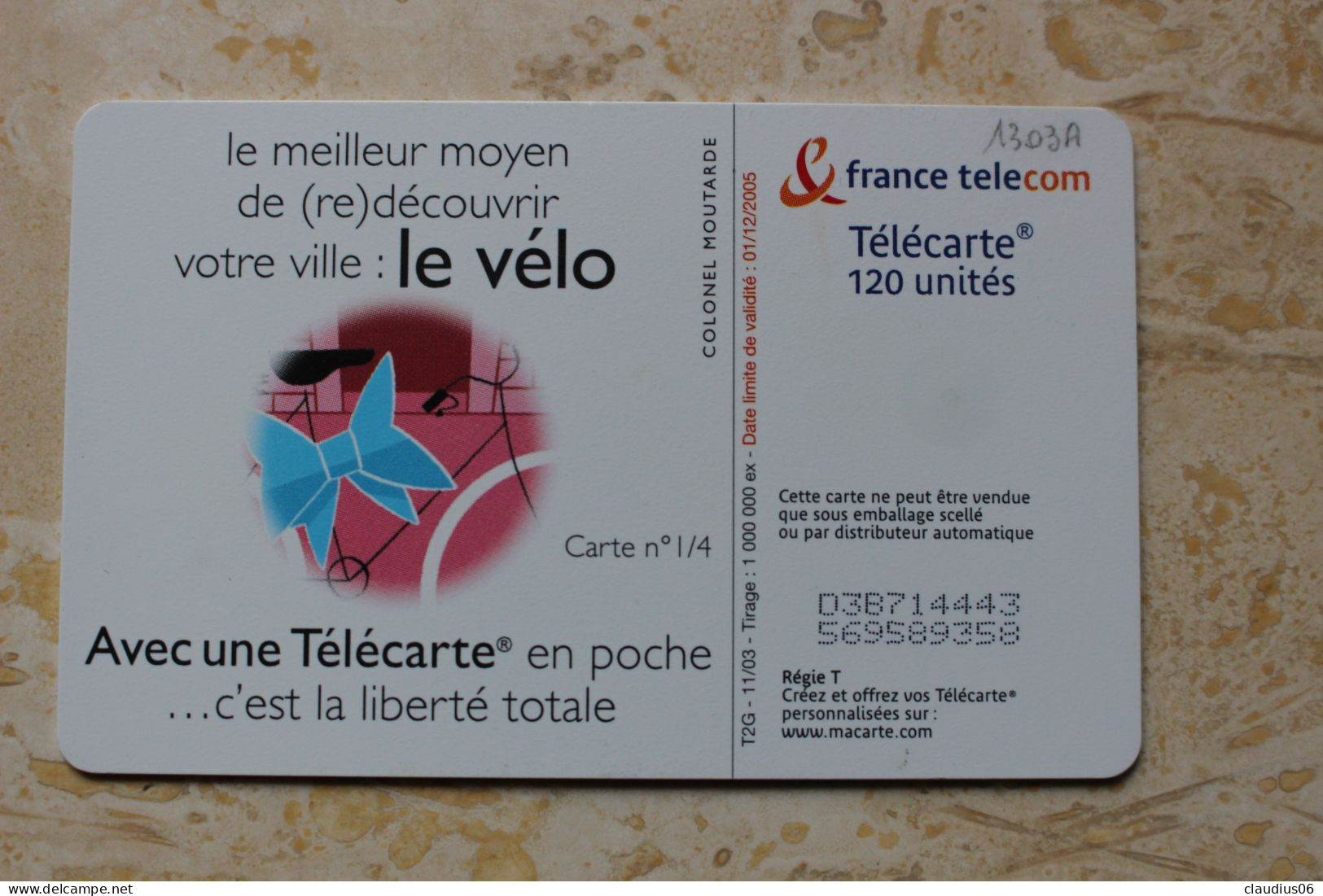 TELECARTE  F1303A  LES VELOS 1 - 2003