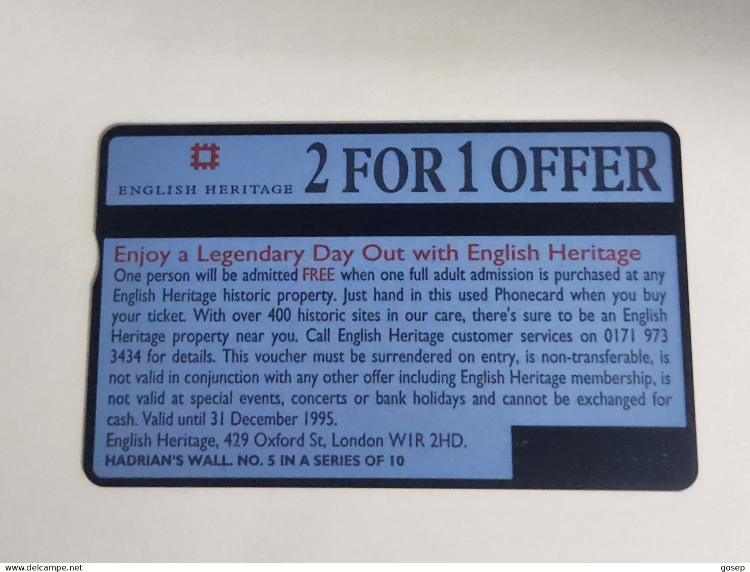 United Kingdom-(BTA117)HERITAGE-Hadrian's Wall-(203)(100units)(527G24931)price Cataloge3.00£-used+1card Prepiad Free - BT Werbezwecke