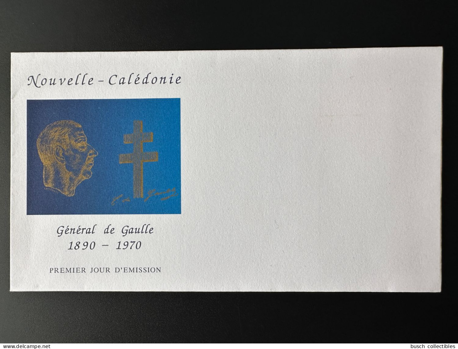 Nouvelle-Calédonie 1995 YT N°682 FDC Non Confectionné 25e Anniversaire De La Mort Du Général Charles De Gaulle Gold Doré - Neufs