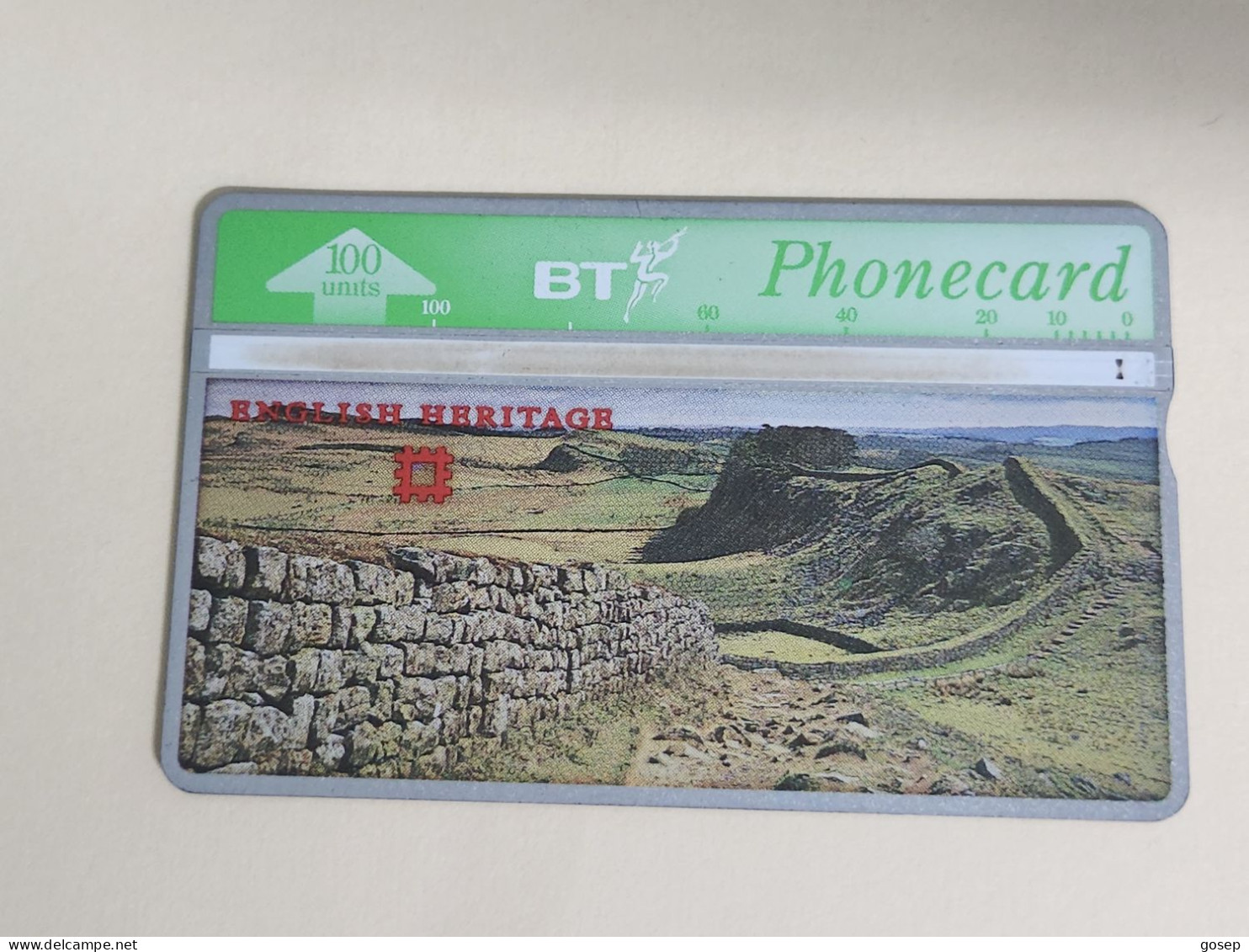 United Kingdom-(BTA117)-HERITAGE-Hadrian's Wall-(204)(100units)(527H20786)price Cataloge3.00£-used+1card Prepiad Free - BT Edición Publicitaria
