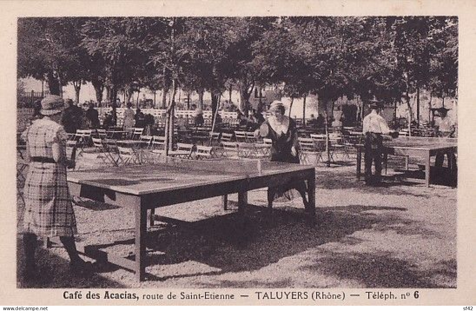 TENNIS DE TABLE FEMININ                    CAFE DES ACACIAS         TALUYERS - Tischtennis