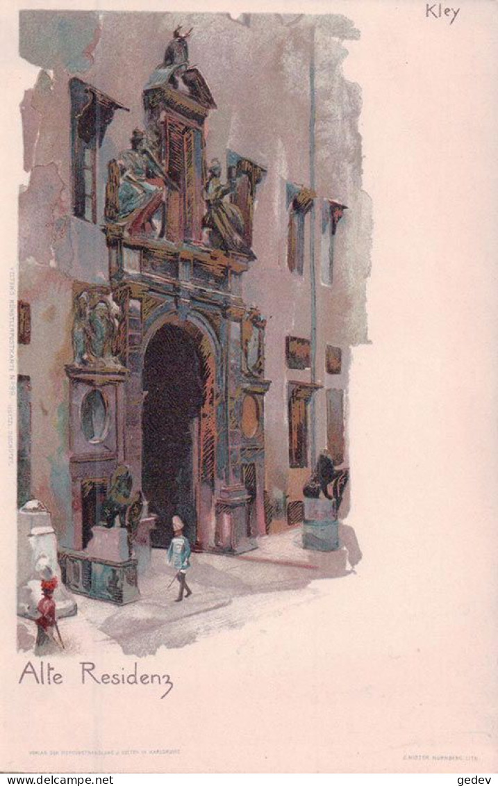 Kley Illustrateur, München Alte Residenz Litho 1898 (951) - Kley