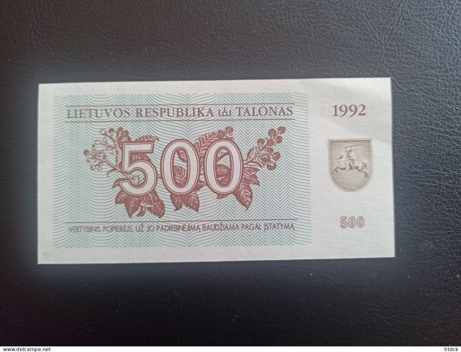 Lituanie Billet 500 Talonas 1992 Neuf TTB+ - Lituania