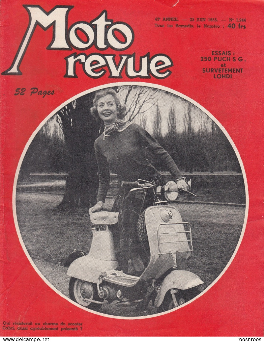 MOTO REVUE N° 1244 - 1955 -  ESSAI 250 PUCH SG - SURVETEMENT LOHDI - Motorrad