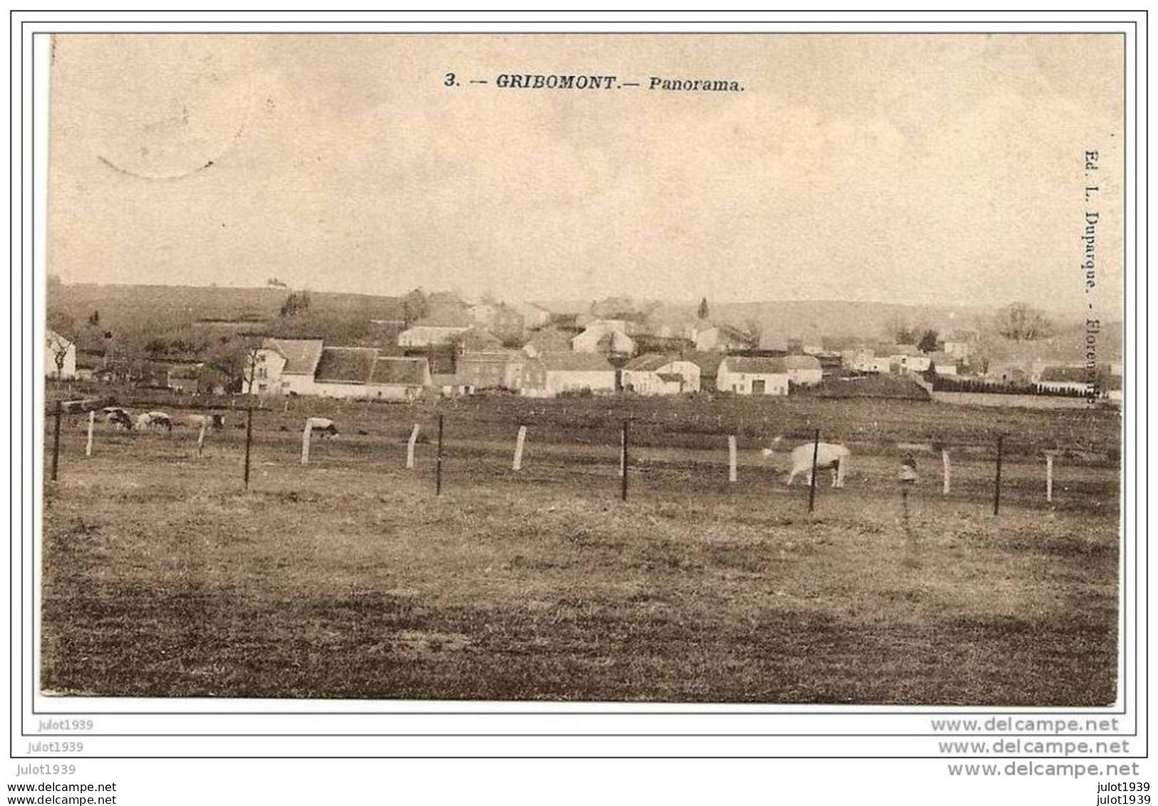 GRIBOMONT . SAINT-MEDARD ..--  Panorama . 1911 Vers SAINT-TROND ( Melle Victorine TITEUX ) . - Herbeumont