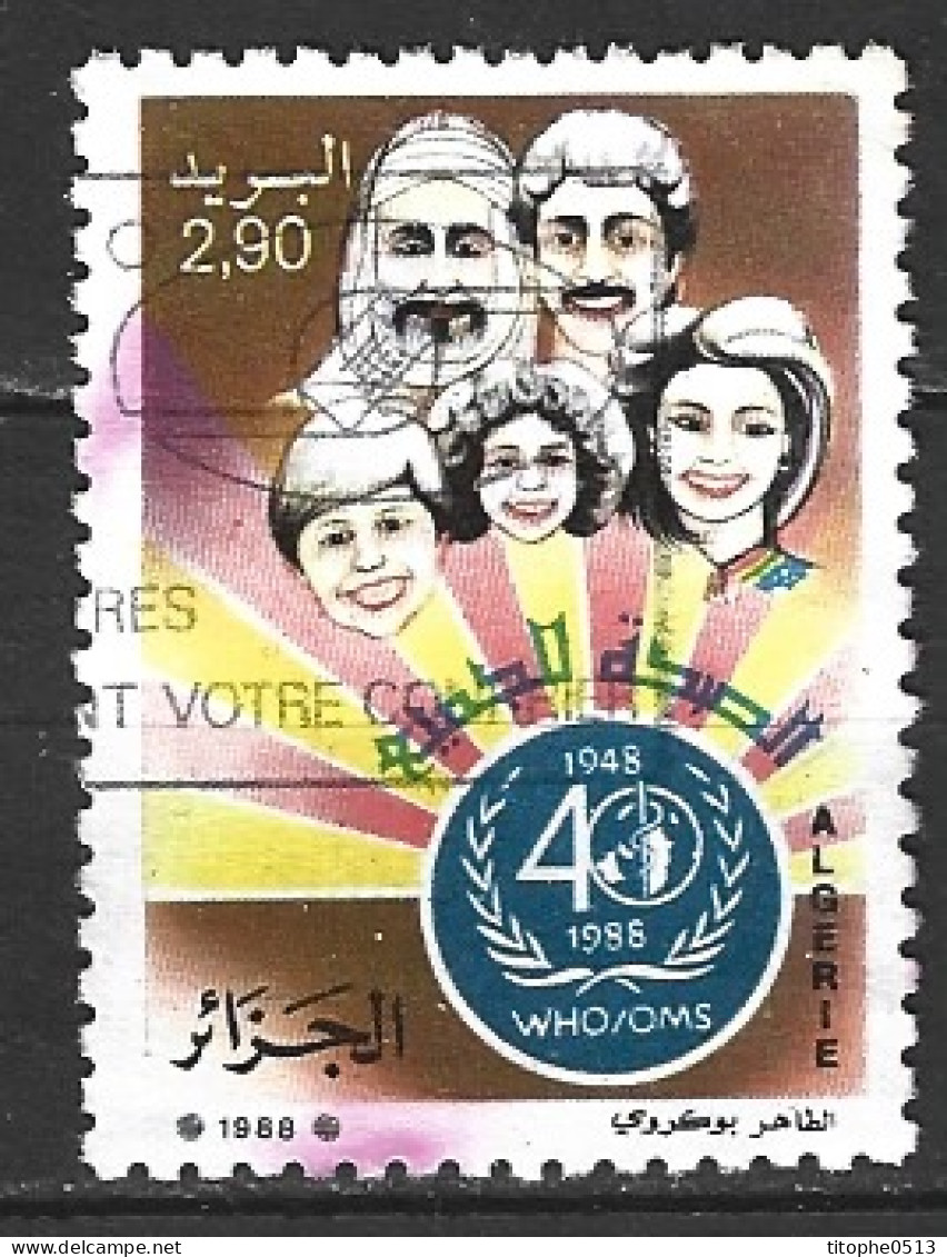 ALGERIE. N°933 De 1988 Oblitéré. OMS. - WHO