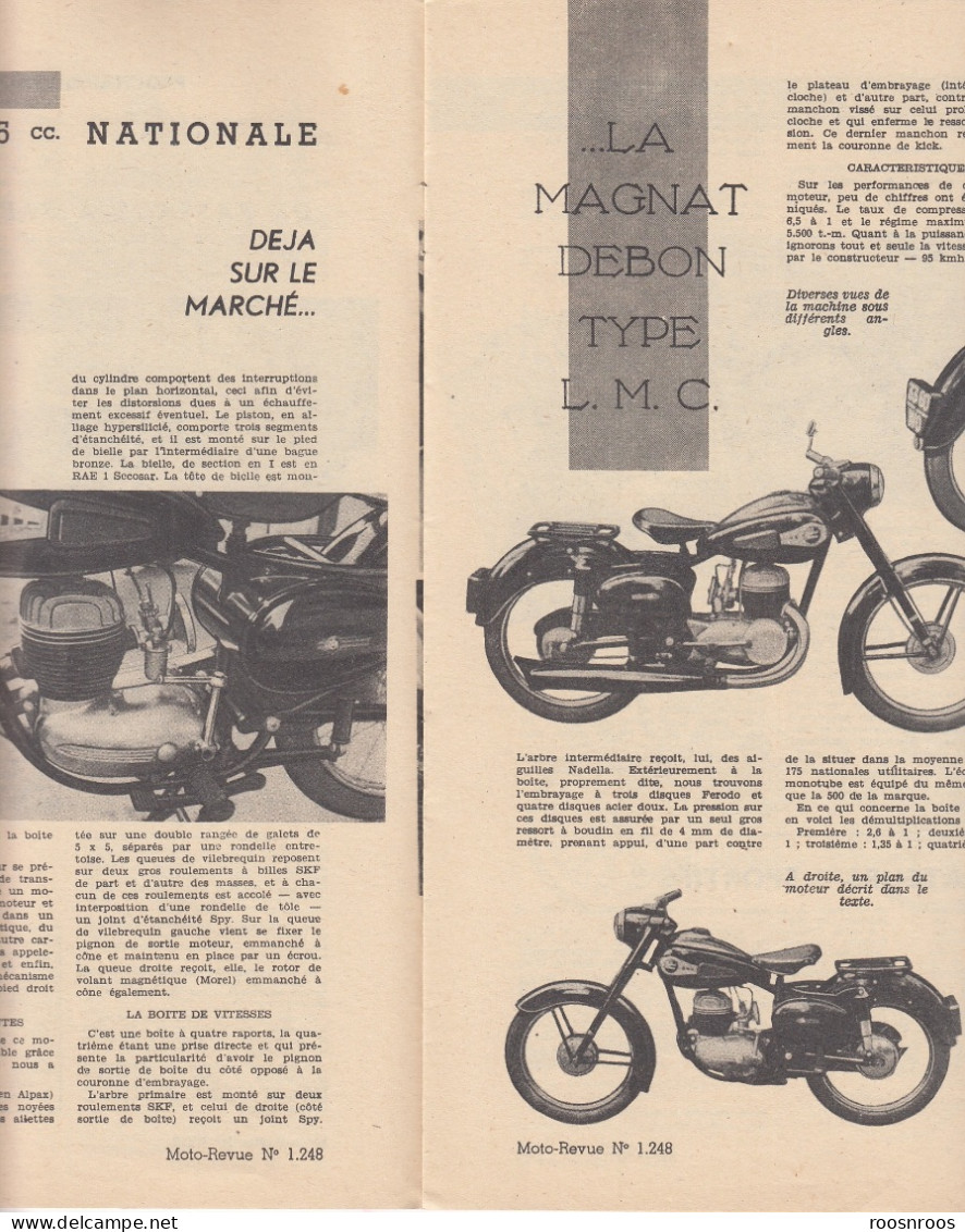 MOTO REVUE N° 1248 - 1955 -  DESCRIPTION 175 MAGNAT-DEBON - LA PRODUCTION RUSSE - Moto