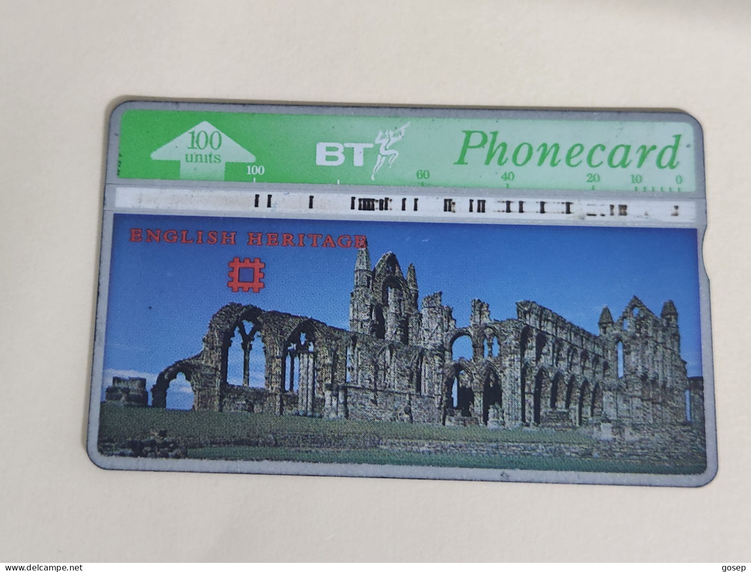 United Kingdom-(BTA122)-HERITAGE-Whitby Abbey-(212)(100units)(527G16120)price Cataloge3.00£-used+1card Prepiad Free - BT Advertising Issues