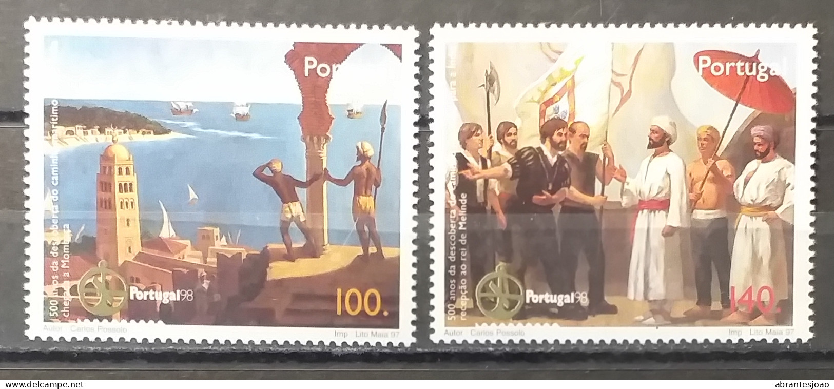 1997 - Portugal - MNH - 500 Years Of Discovery Of Maritime Way To  India - Allusive Paintings - 4 Stamps - Nuevos