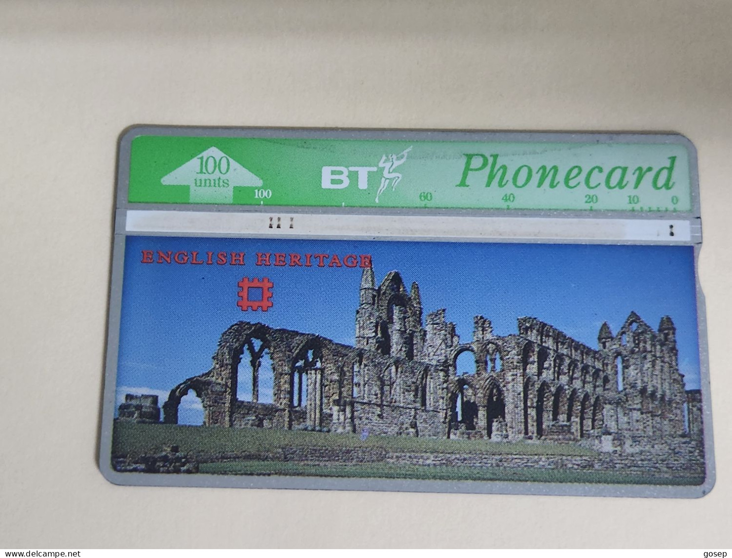 United Kingdom-(BTA122)-HERITAGE-Whitby Abbey-(214)(100units)(527G41197)price Cataloge3.00£-used+1card Prepiad Free - BT Publicitaire Uitgaven