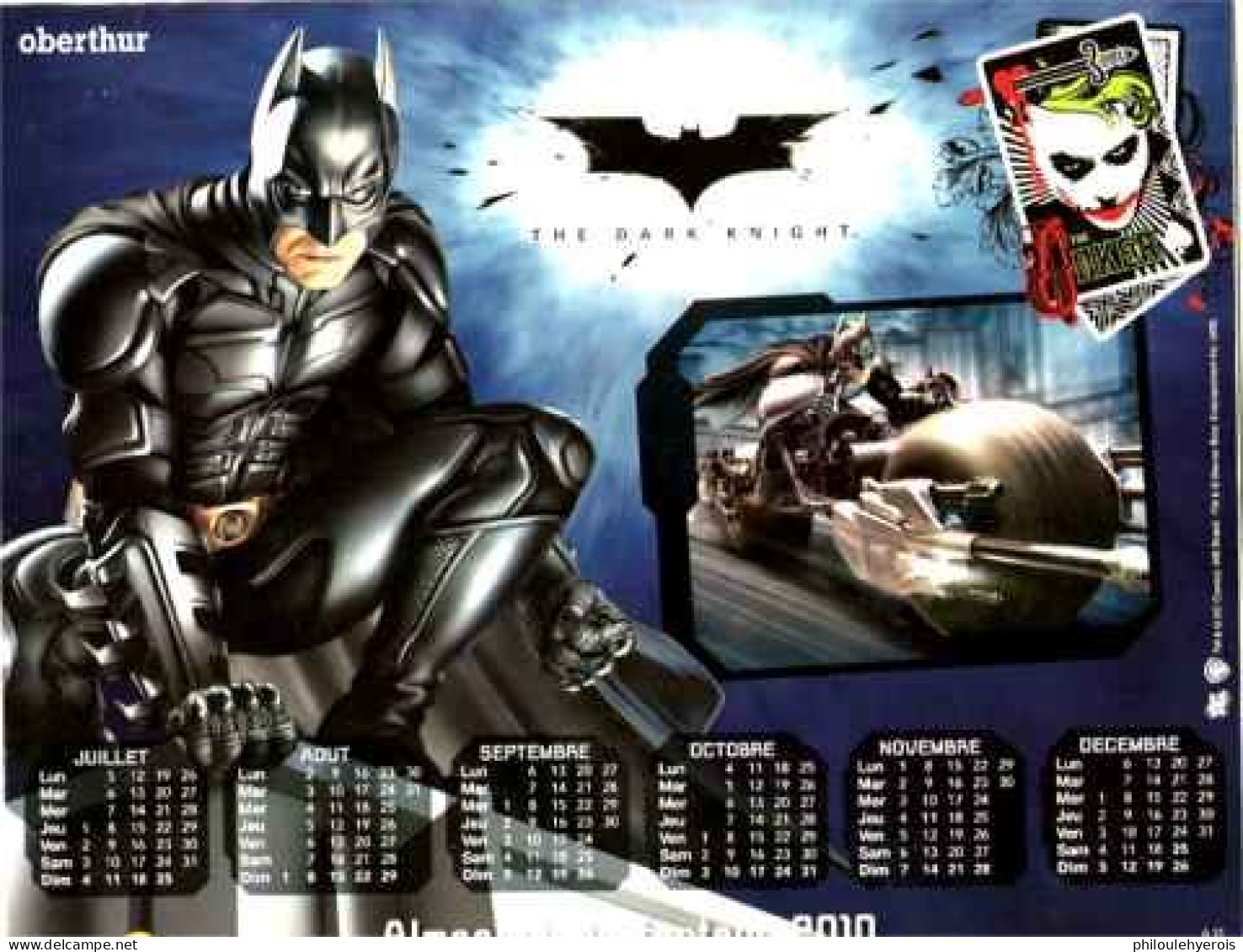 CALENDRIER 2010  BATMAN The Dark Knigth Film - Grand Format : 2001-...