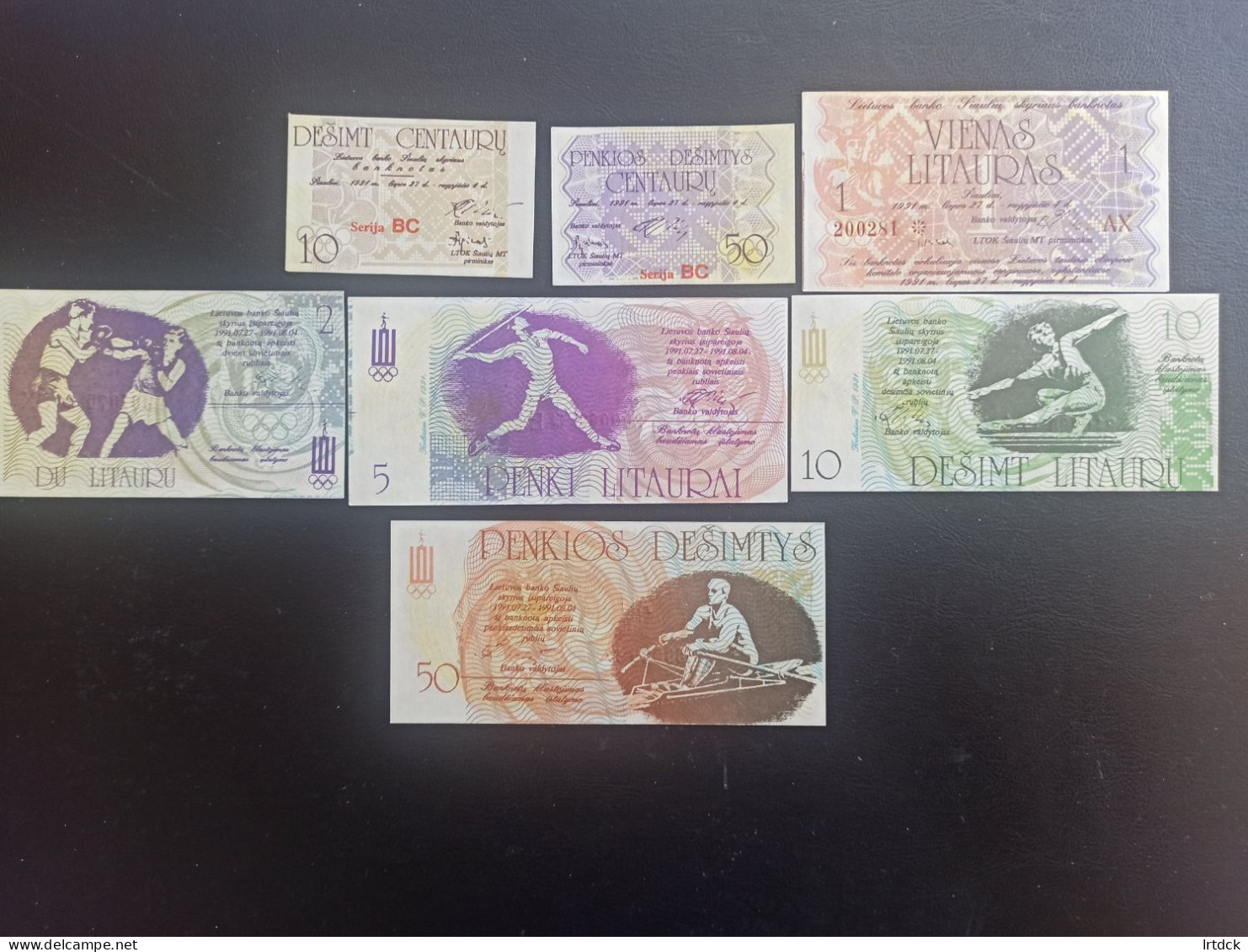 Lituanie Série Billets  Olympique  1991 Neuf TTB+ - Litauen