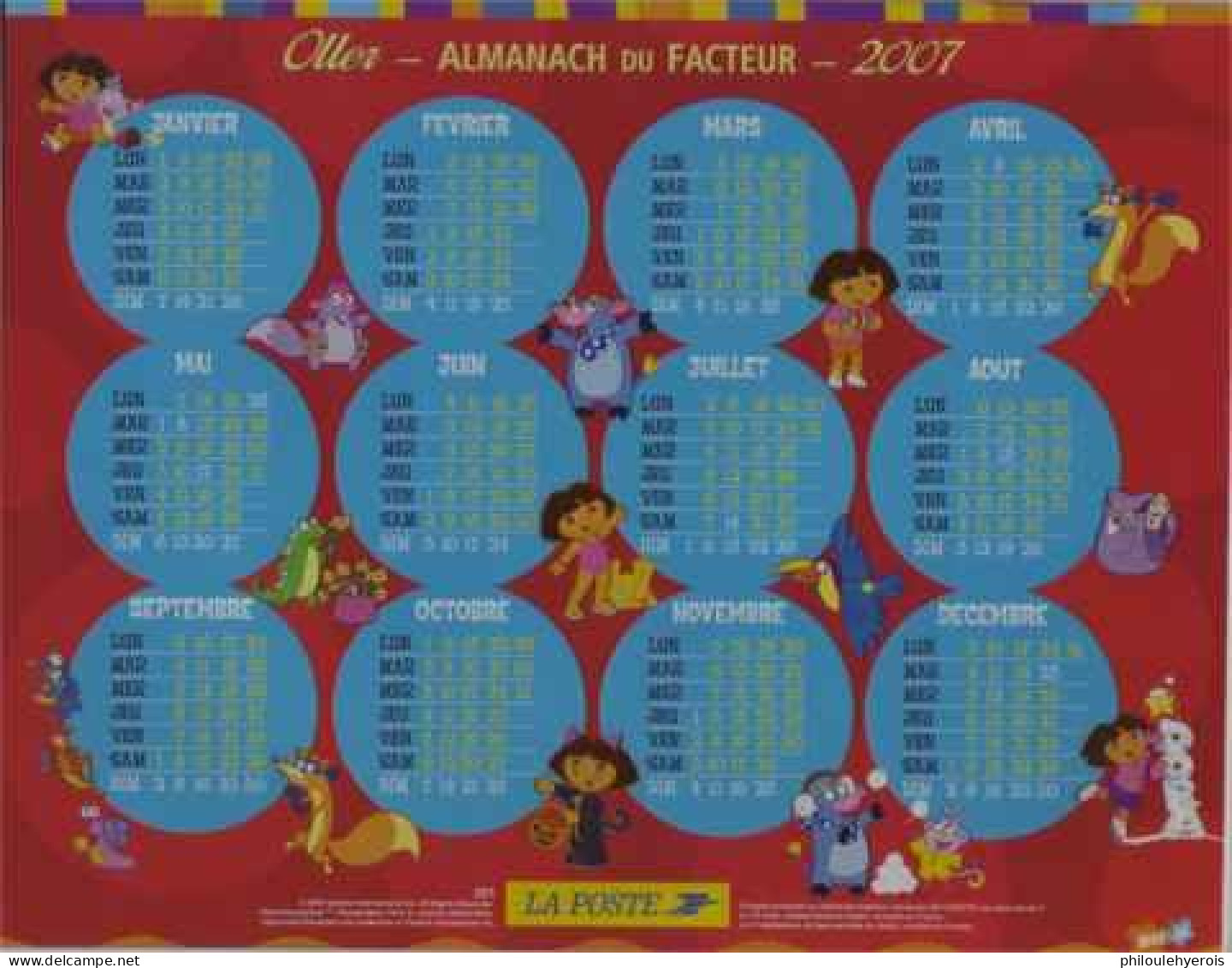 CALENDRIER 2007  DORA L'exploratrice - Tamaño Grande : 2001-...