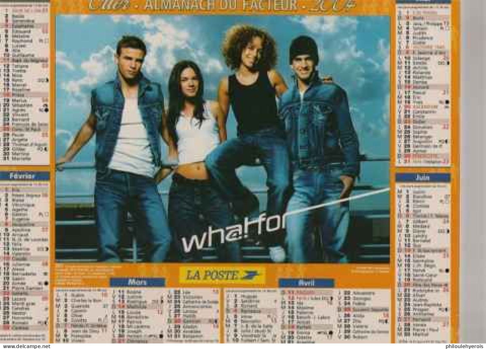 CALENDRIER 2004  WHATFOR Groupe De Musique - Grand Format : 2001-...