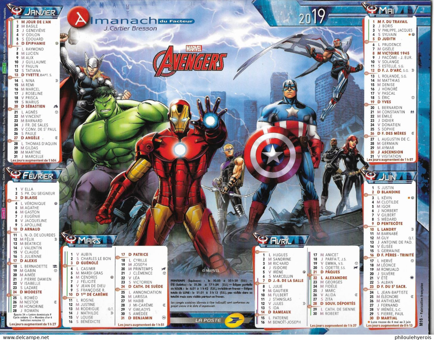 CALENDRIER 2019  AVENGERS  MARVEL - Groot Formaat: 2001-...