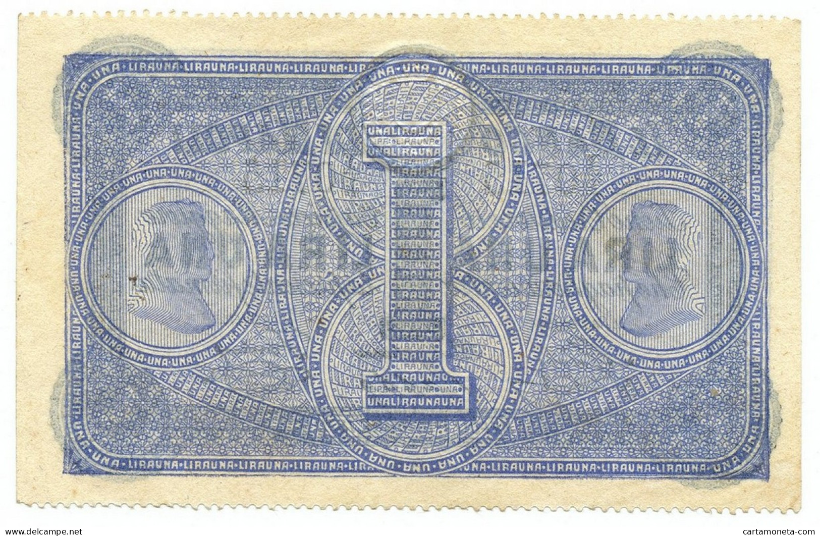 1 LIRA BANCO DI NAPOLI FEDE DI CREDITO 5° TIPO 01/10/1870 SUP+ - Other & Unclassified