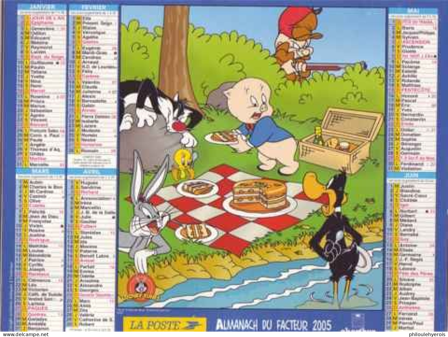 CALENDRIER 2005  LOONEY TUNES Warner Bros - Formato Grande : 2001-...