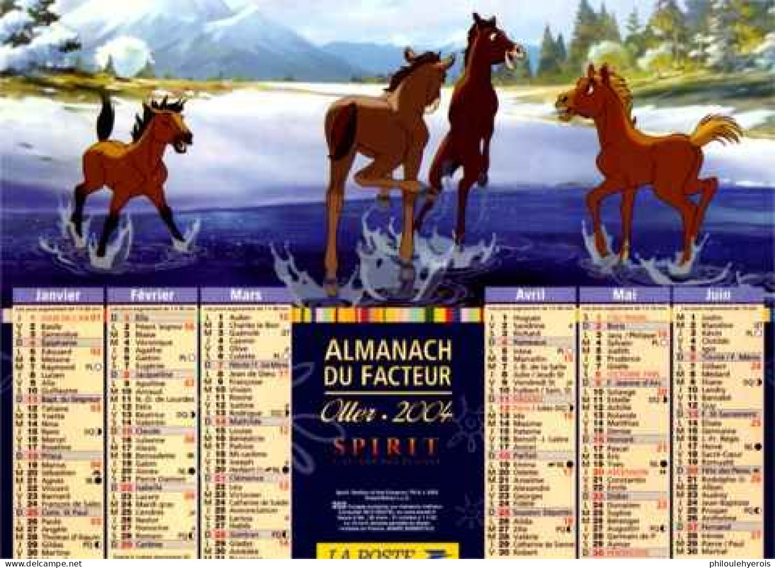 CALENDRIER 2004  SPIRIT  Dreamworks - Groot Formaat: 2001-...