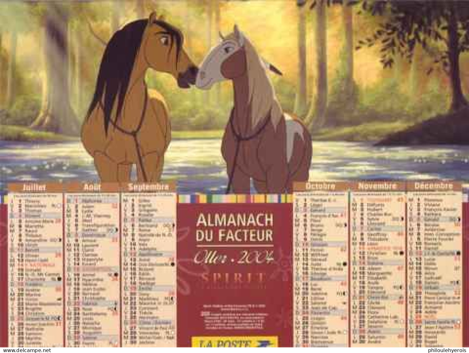 CALENDRIER 2004  SPIRIT  Dreamworks - Tamaño Grande : 2001-...