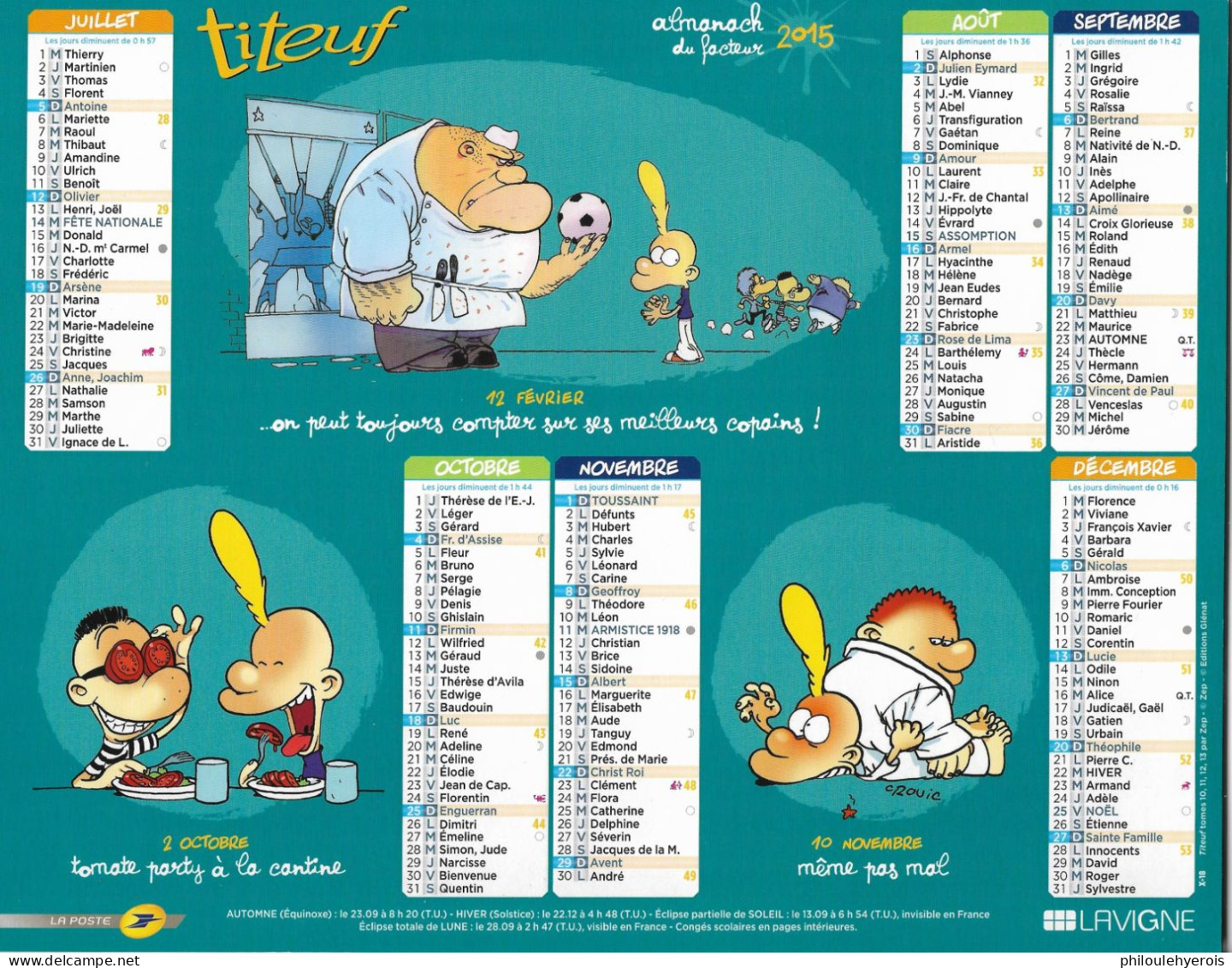 CALENDRIER 2015  TITEUF - Big : 2001-...