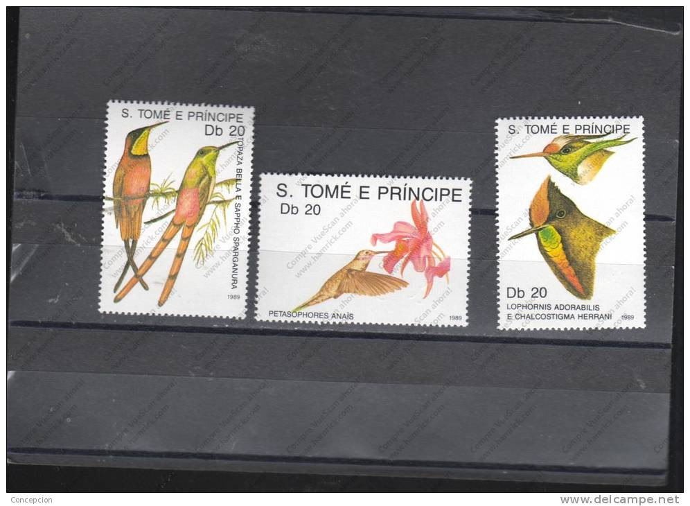 S.TOME Y PRINCIPE Nº 943 AL 945 - Colibris