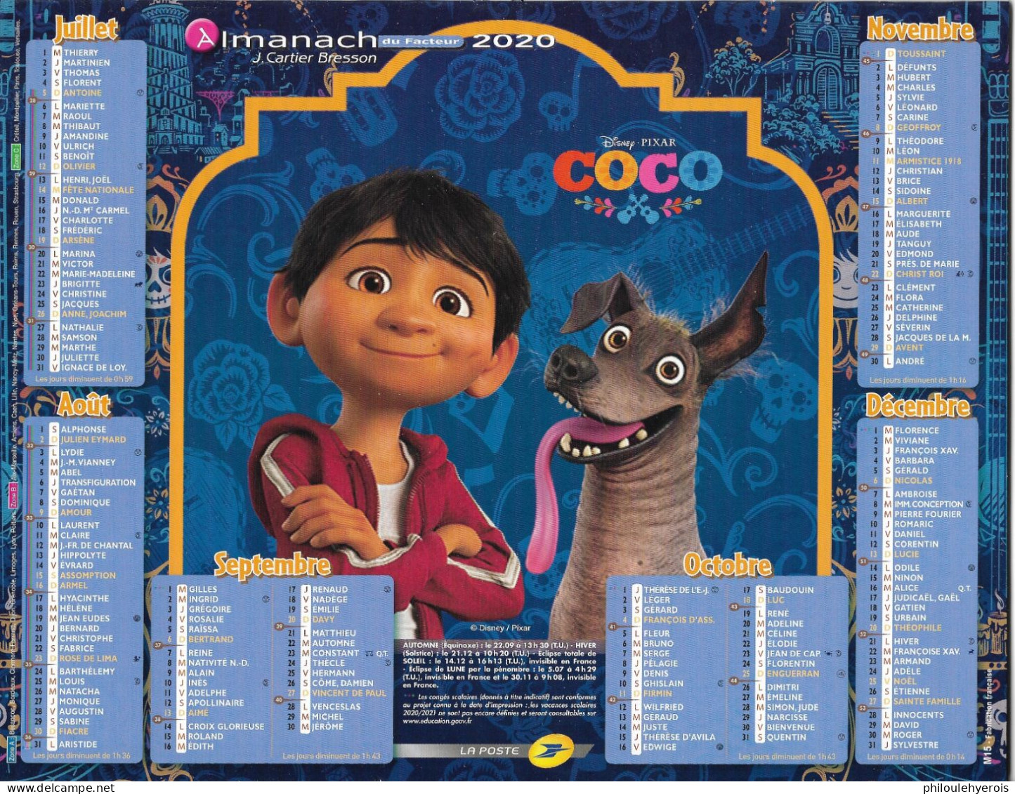 CALENDRIER 2020  COCO  DISNEY-PIXAR - Groot Formaat: 2001-...