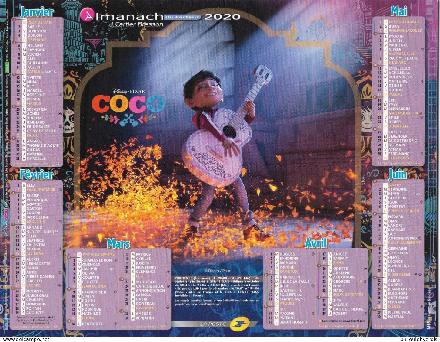 CALENDRIER 2020  COCO  DISNEY-PIXAR - Groot Formaat: 2001-...