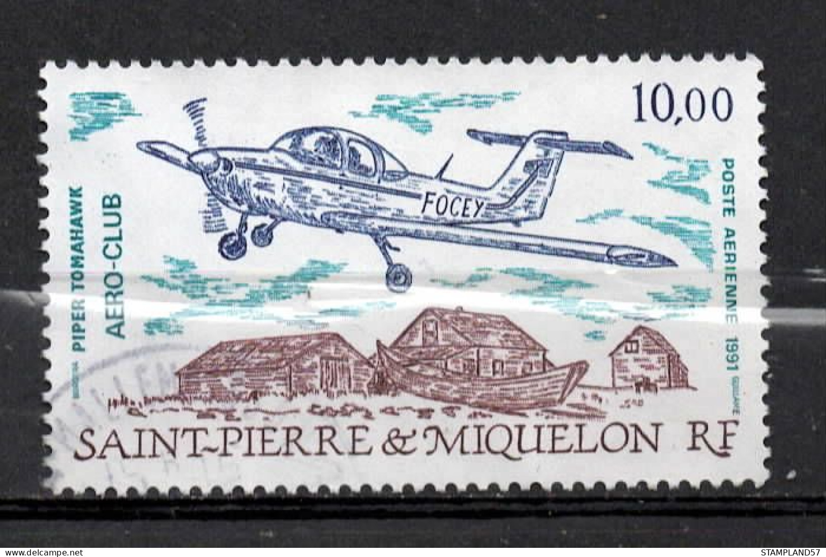 1991 Saint Pierre Et Miquelon - Oblitéré Cachet Rond Poste Aérienne - Gebraucht