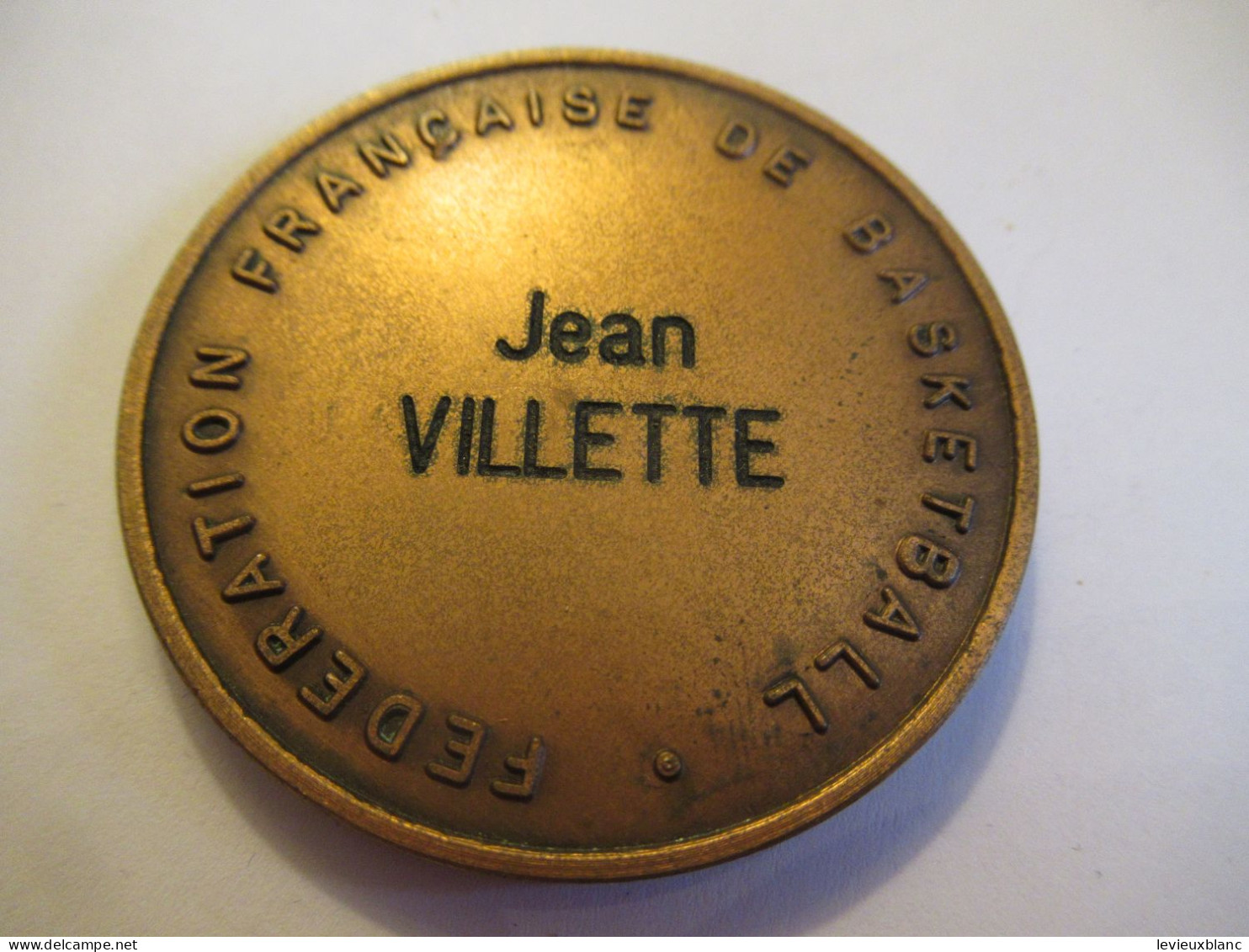 Médaille De Table/ Cuivre /Coq FF33/Fédération Française De BASKETBALL/ Jean VILLETTE/Fin XXéme        MED436 - Sonstige & Ohne Zuordnung