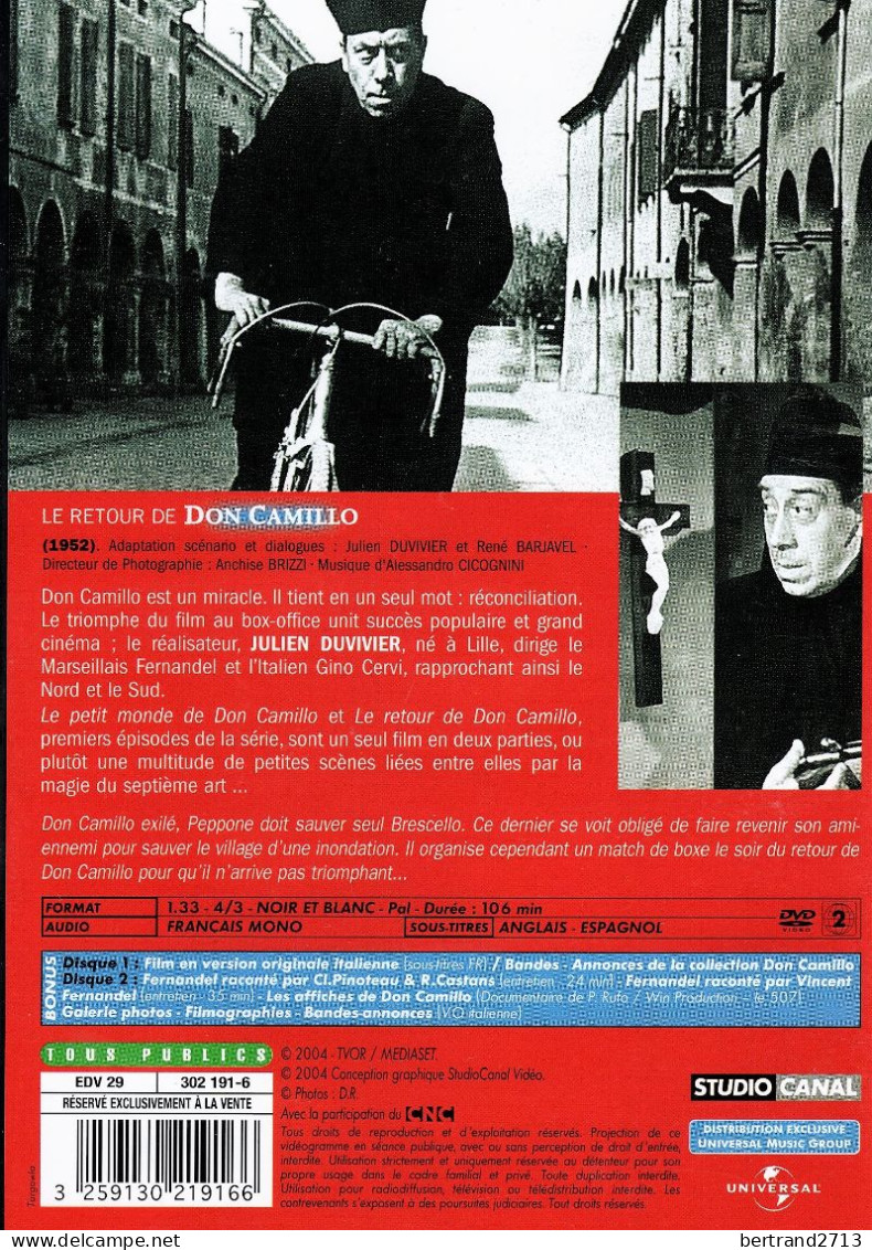 Don Camillo L'Integrale 8 DVD Box Fernandel - Klassiekers