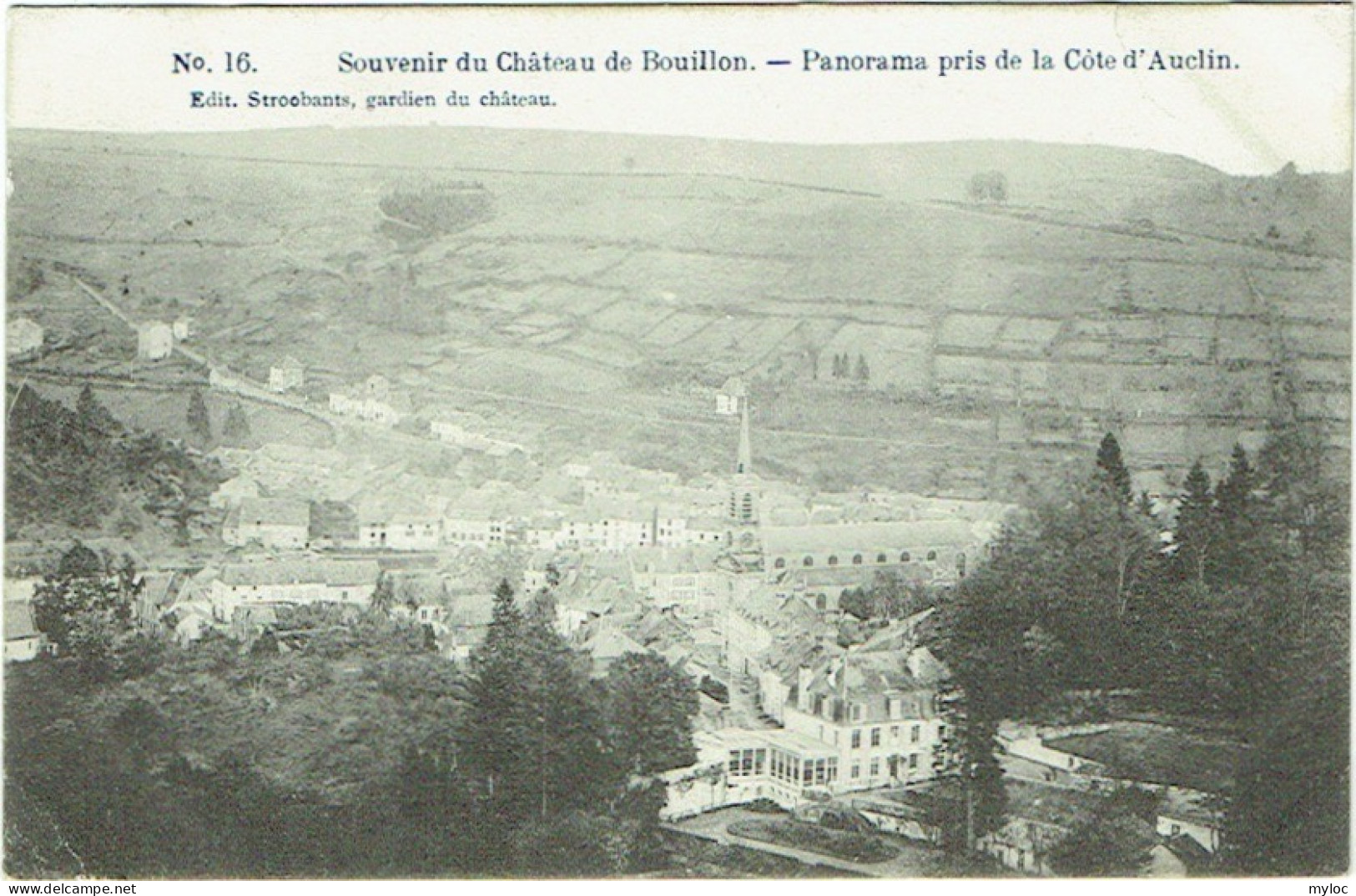 Havelange. Souvenir Du Château De Bouillon. Panorama Pris De La Côte D'Auclin. Phototypie Marco Marcovici. - Havelange
