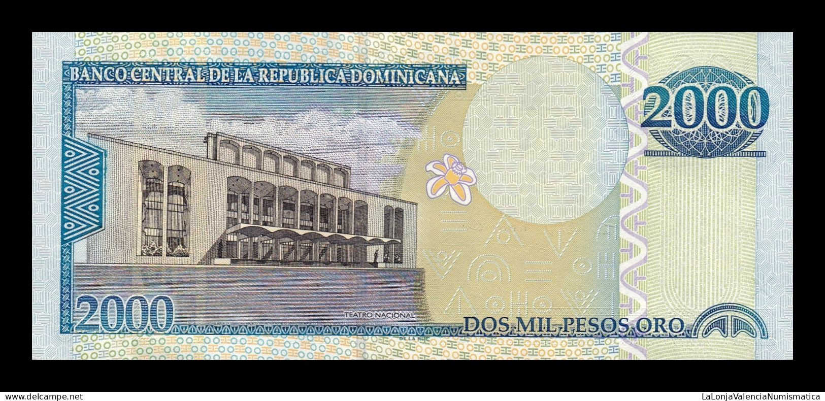 República Dominicana 2000 Pesos Oro 2004 Pick 174c Low Serial 296 Sc Unc - Dominicaine