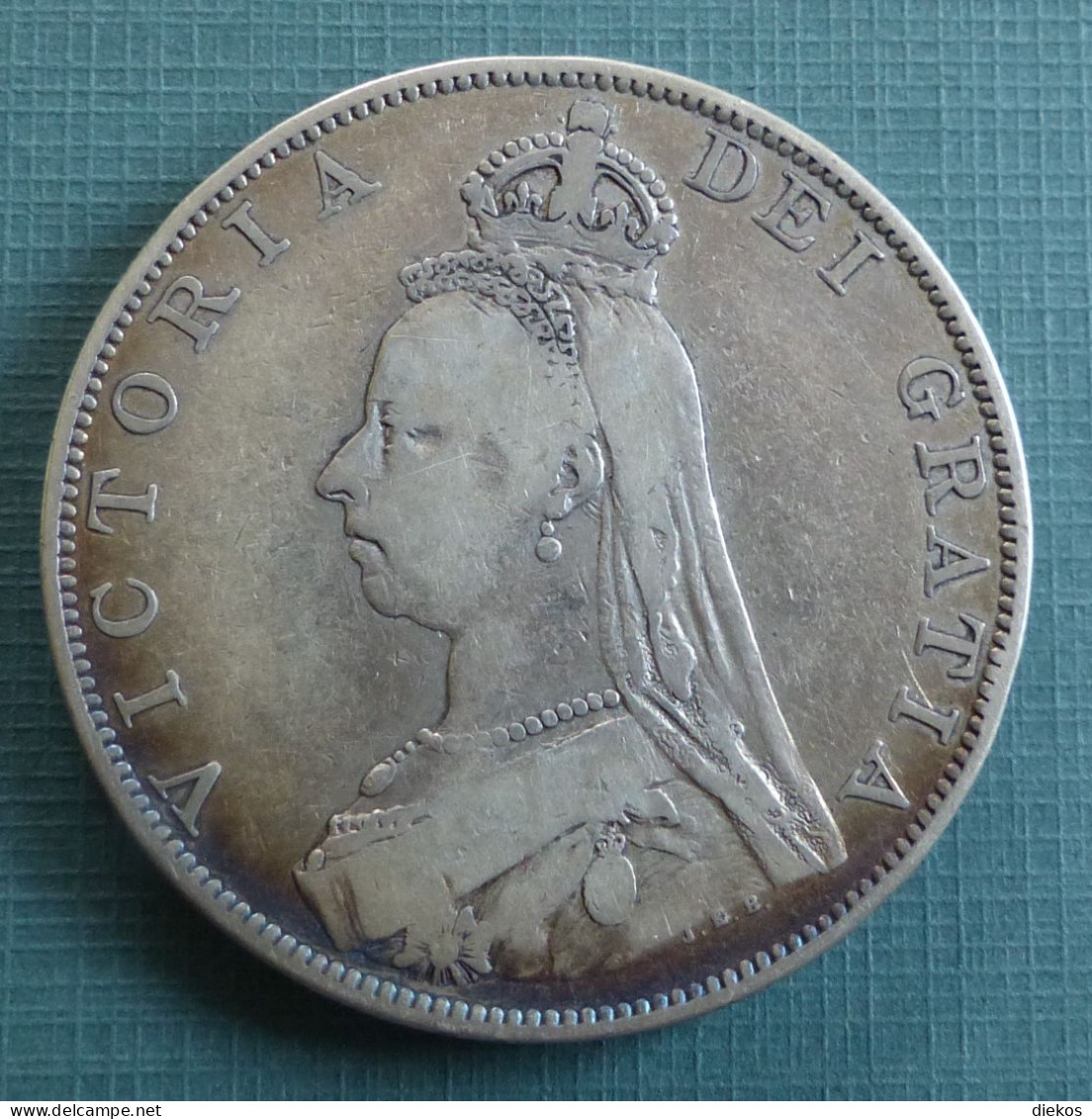 GB 2 Florin 1887 Victoria KM 763  Silber   22,30 Gramm   36 Mm  #m247 - L. Double Florin